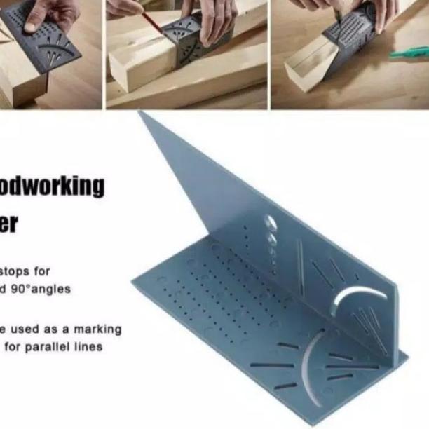 

۝ Penggaris Segitiga Marking Ruler 3D Mitre Angle speed Square ♀