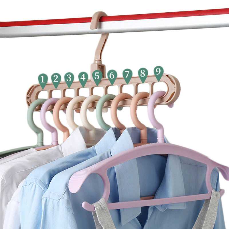 Gantungan Baju Magic Clothes Hanger Gantungan Baju Serbaguna 9 Lubang - D4683