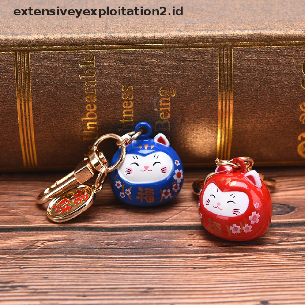 (Hotter1) Gantungan Kunci Jepang Lucky Cat Kunci Liontin Tas Mobil