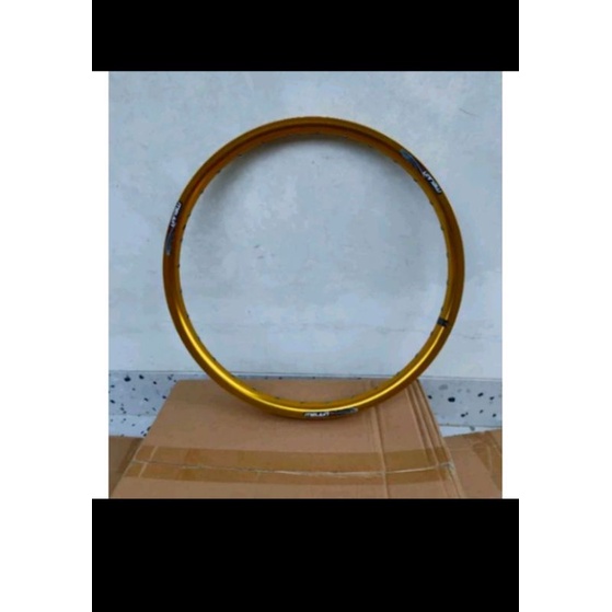 RIMS 16 1⅜ INCH DOUBLE WALL by MEIJUN MJ-A8 gold 28 hole PER PASANG