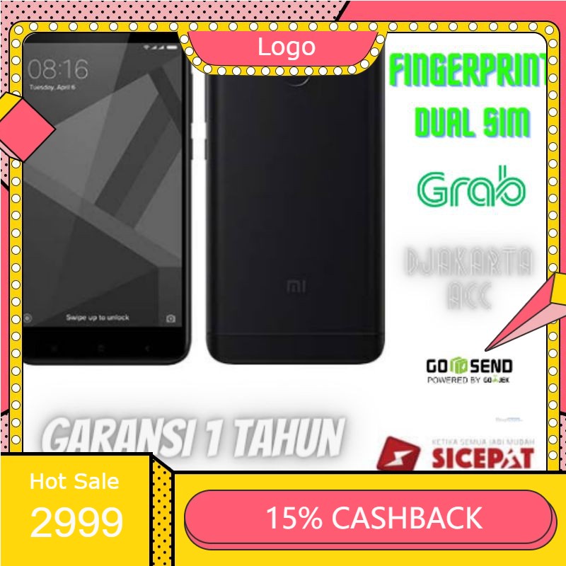 HP Murah Xiaomi Redmi 4X RAM 3/32GB Segel Baru BERGARANSI