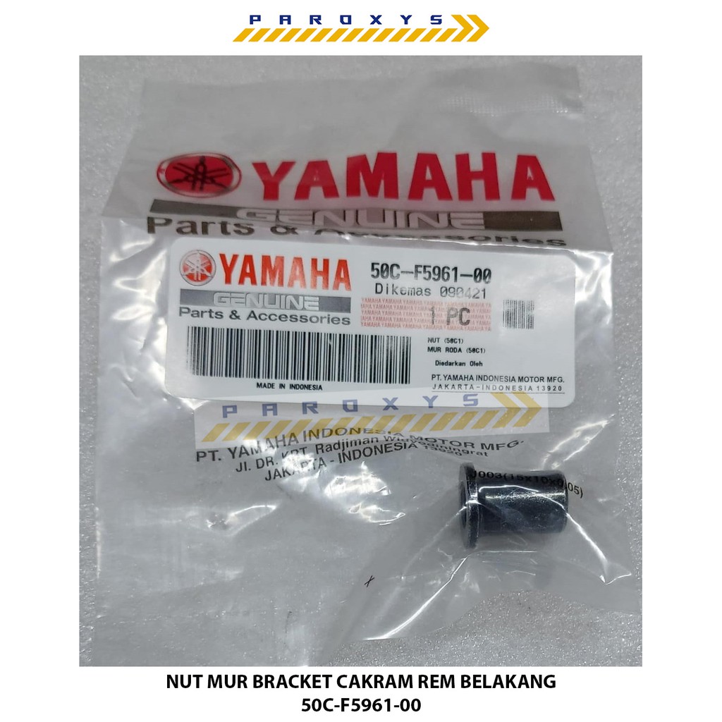 NUT MUR BRACKET CAKRAM REM BELAKANG 50C-F5961-00 VIXION NVL NVA NEW LED JUPITER MX NEW MX KING ORI Y