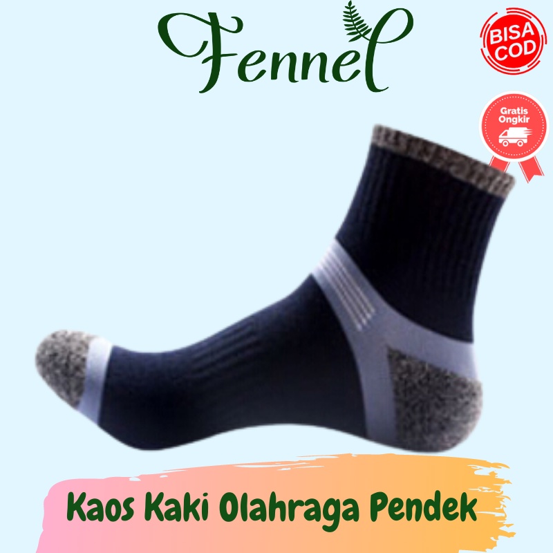 Kaos Kaki Olahraga Pendek  Sport Socks T73001 Dark Blue