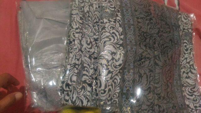 Realpict Couple Kebaya Naura Bahan Organza Mix Brukat Rok Plisket Kemeja Batik Bahan Katun Silk