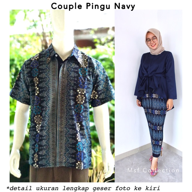 Couple Pingu Navy / Setelan Couple Pingu Navy Navycilia