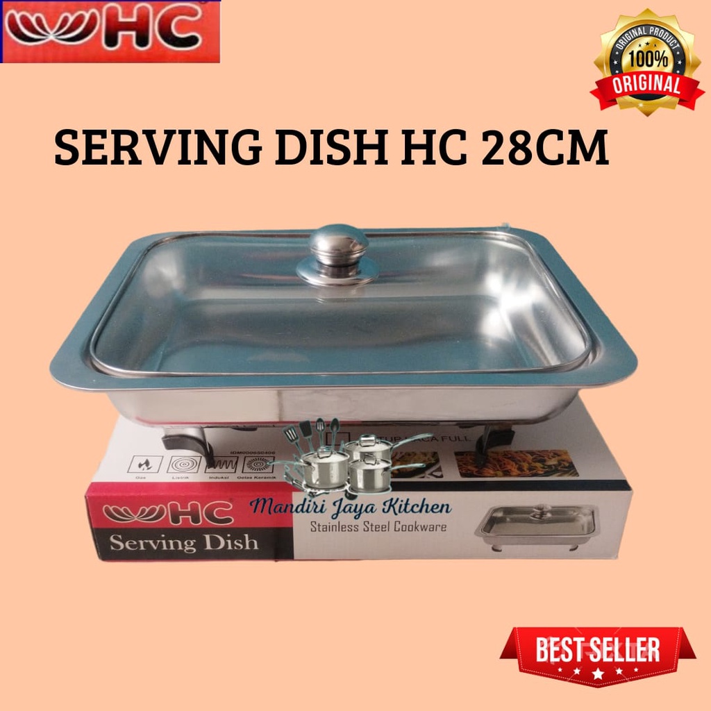 Fast Food HC Tutup Kaca / Serving Dish HC Tutup Kaca / Prasmanan Kotak Tutup Kaca HC