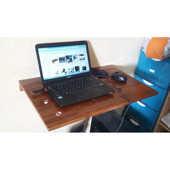 Mozaik meja dindingmeja dinding lipat kayu jati