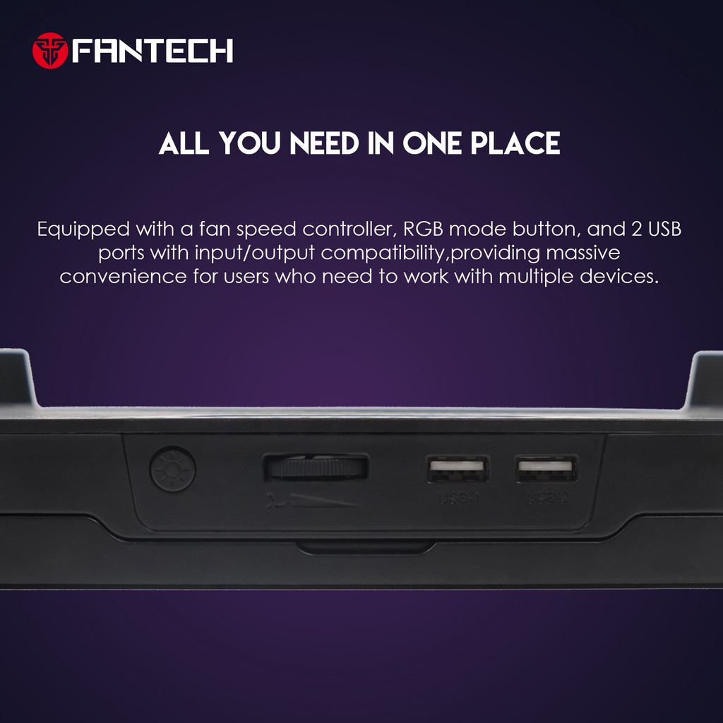 Fantech NC20 RGB - Notebook Stand Laptop Cooler Cooling Pad