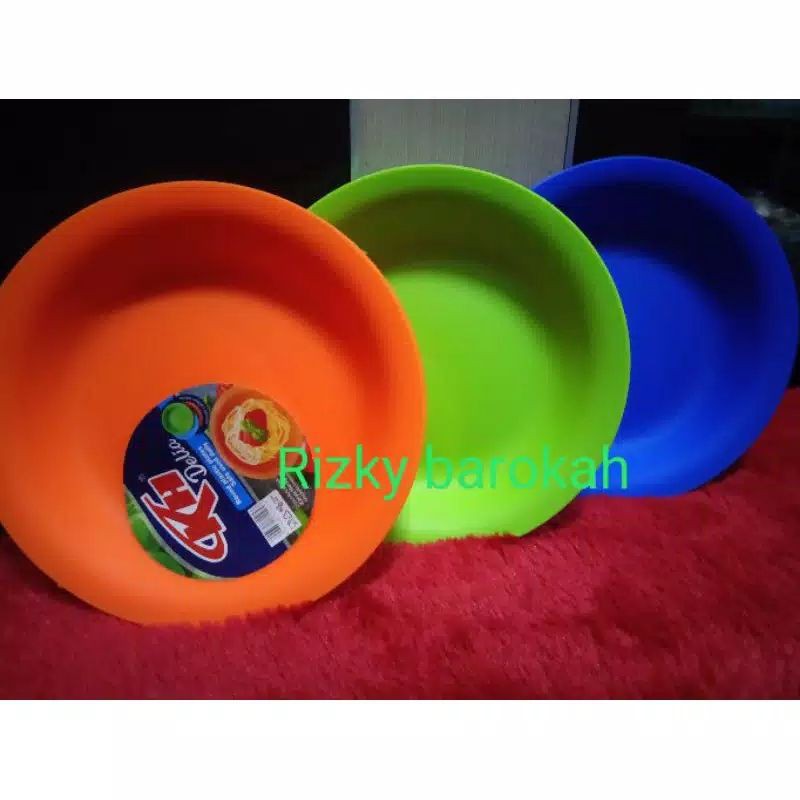 Piring mangkok plastik 1 lusin/12 pcs