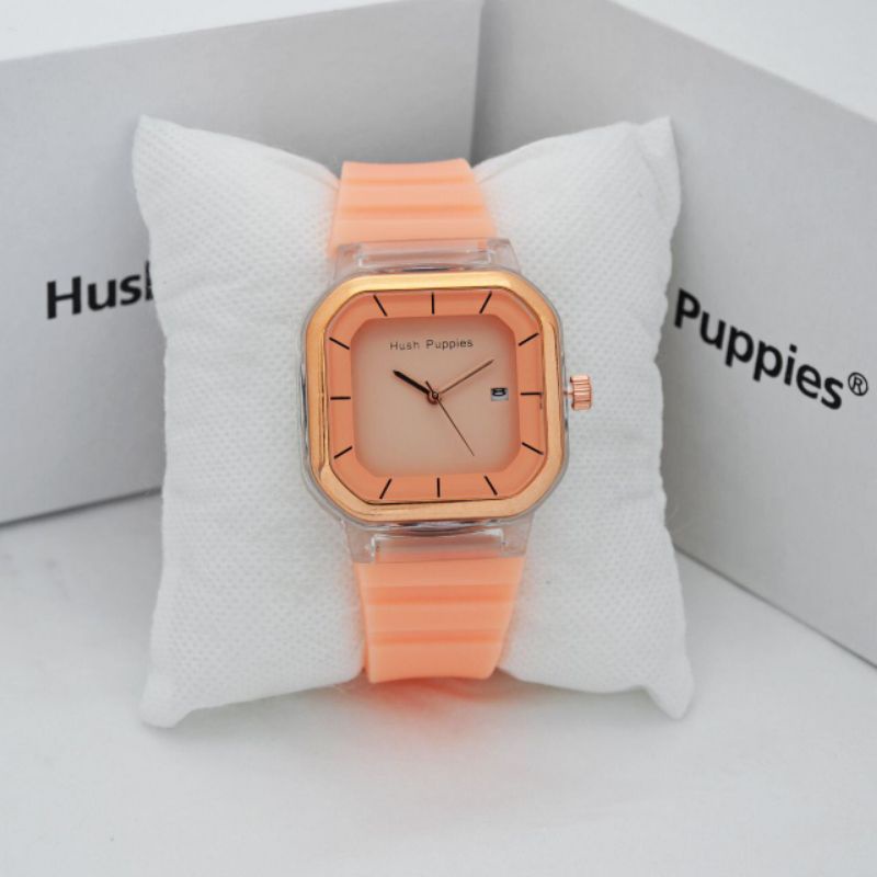 Jam tangan wanita / cwe Hush puppies Rubber tanggal aktif