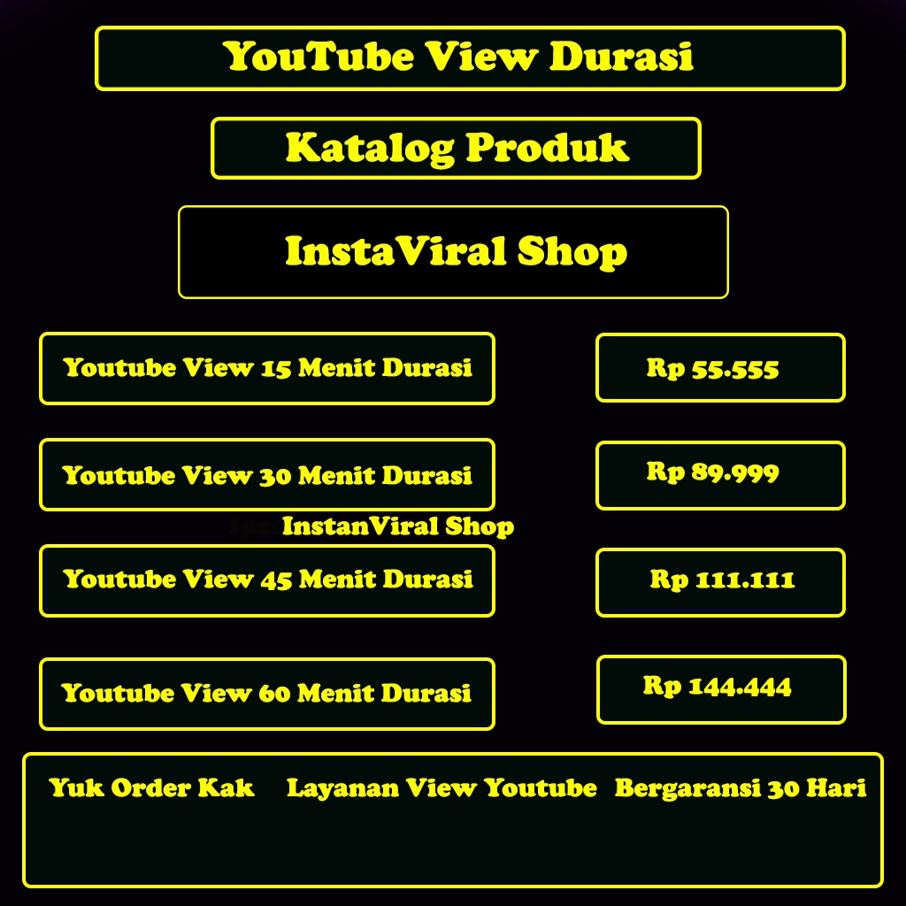 Paket YouTube View Durasi MURAH DAN CEPAT