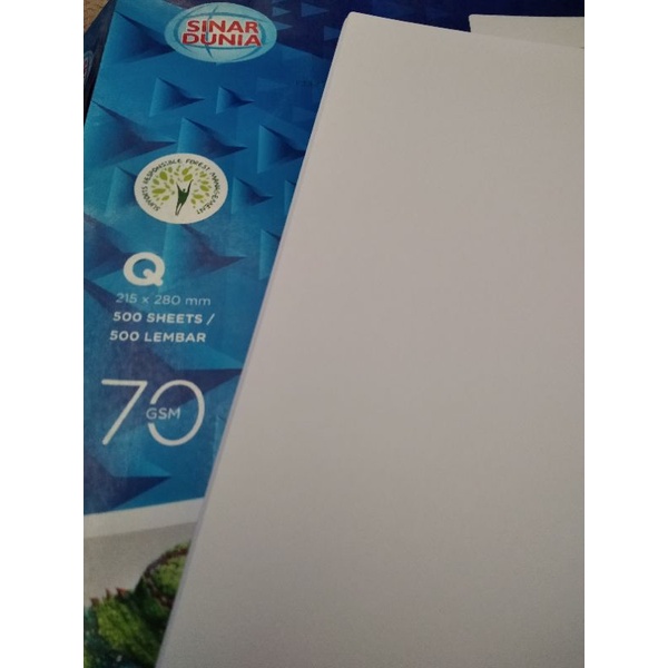 

Kertas HVS Q ( kuarto )70Gsm merek SIDU