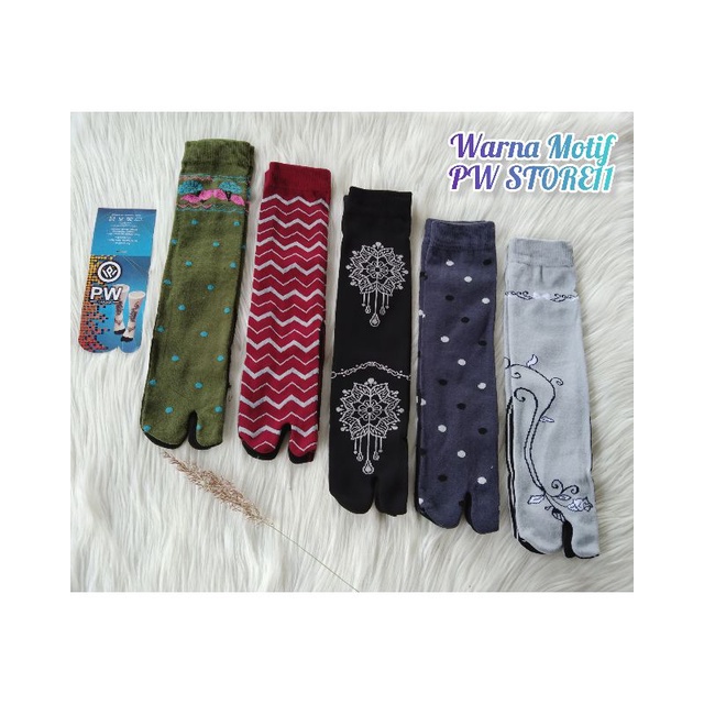 Kaos Kaki Motif Batik / Henna Warna Bahan Nilon Premium