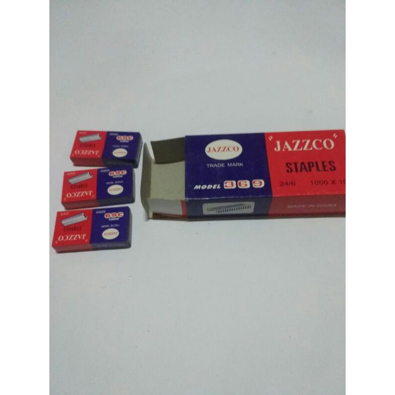 

Isi Staples No. 3 Besar | Jazzco | 1 box : 10 pak kecil