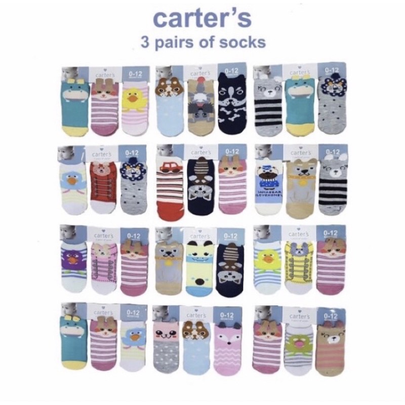 COD Kaos kaki Carter Carter’s Bayi 3in1 / 3 Pasang Mix RANDOM / KAOS KAKI BAYI / KAOS KAKI BABY