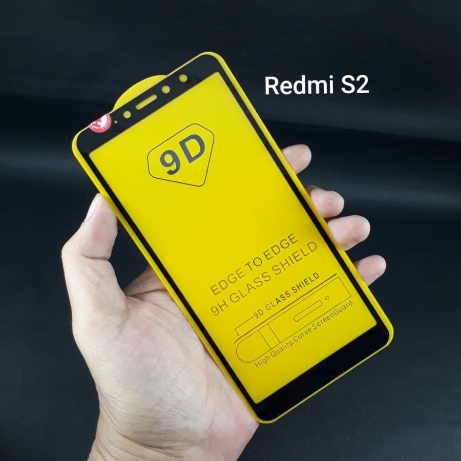 XIAOMI REDMI S2 Y2 Y3 Tempered Glass Full Lem 9D Full Cover Anti Gores Kaca - White_Cell