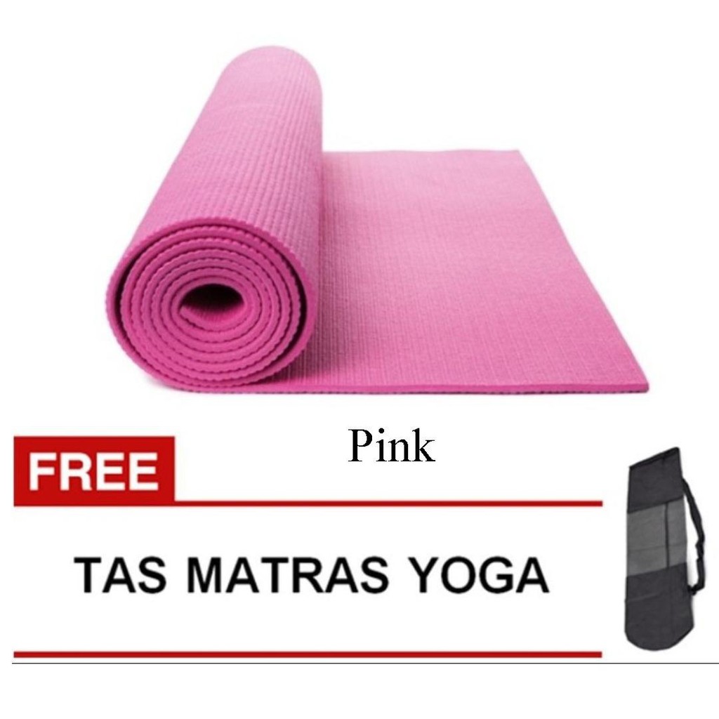 Matras Yoga Premium Pvc Tebal 5Mm Import Alas Yoga Matt Anti Slip Tidak Licin Free Tasmatras