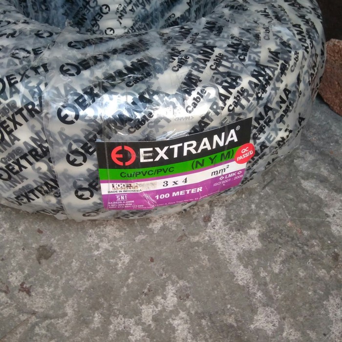 Kabel Listrik NYM 3x4mm 50M EXTRANA | EXTRANA Kabel NYM | SNI