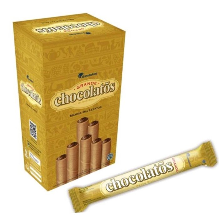 

Wafer-Biskuit- Gery Chocolatos Wafer Roll Grande 20 Pcs 20Pcs 16Gram 16 Gram -Biskuit-Wafer.