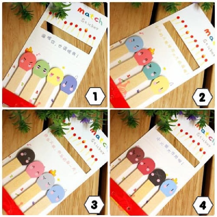 

PRODUK TERLARIS Match Bookmark/ Sticky Notes/ Post It/ Memo/ Stick It MEMO & STICKEY LUCU
