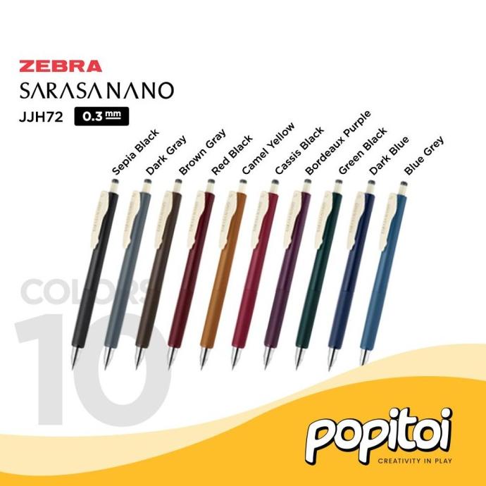 

```````] Zebra Sarasa NANO VINTAGE 0.3 mm Gel Pen Pulpen