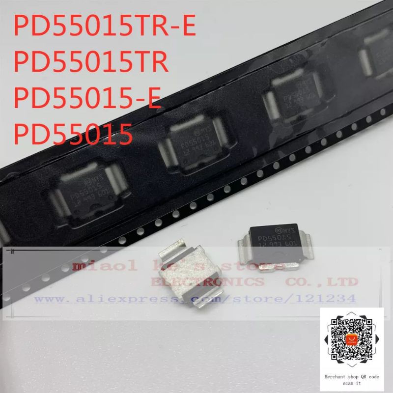 Original PD55015TR-E PD55015TR PD55015-E PD55015 15W 500MHz Trans RF Ldmos N channel FET POWERSO