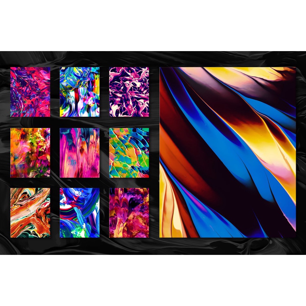 Flow Bundle 300 Fluid Paint Textures - JPEG Ultra HD