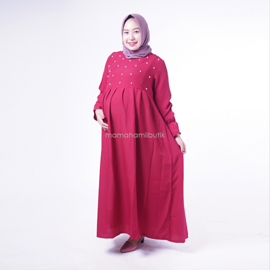 70 Desain Baju Muslim Untuk Ibu Hamil | Desaprojek
