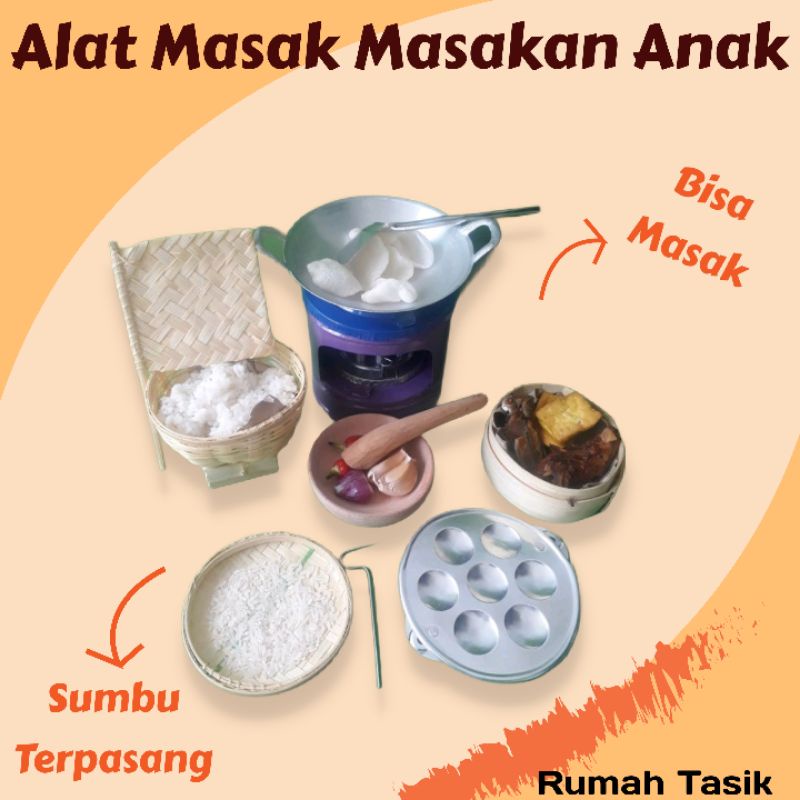 Kitchen Set Mainan Masak Masakan Tradisional / Set Kompor Mainan Anak Paket Hemat