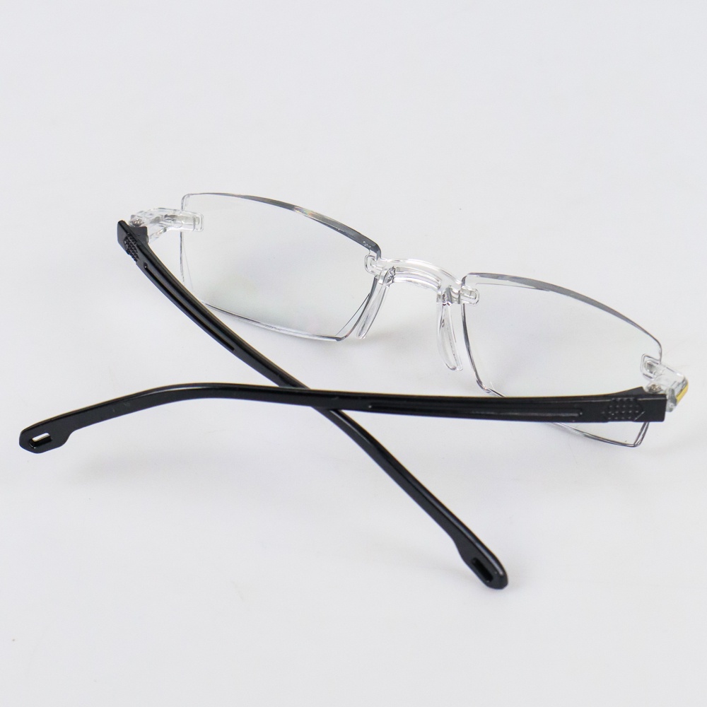 Kacamata Baca Rabun Dekat Frameless Anti Blue Light Reading Glasses - 641 - Black Gold