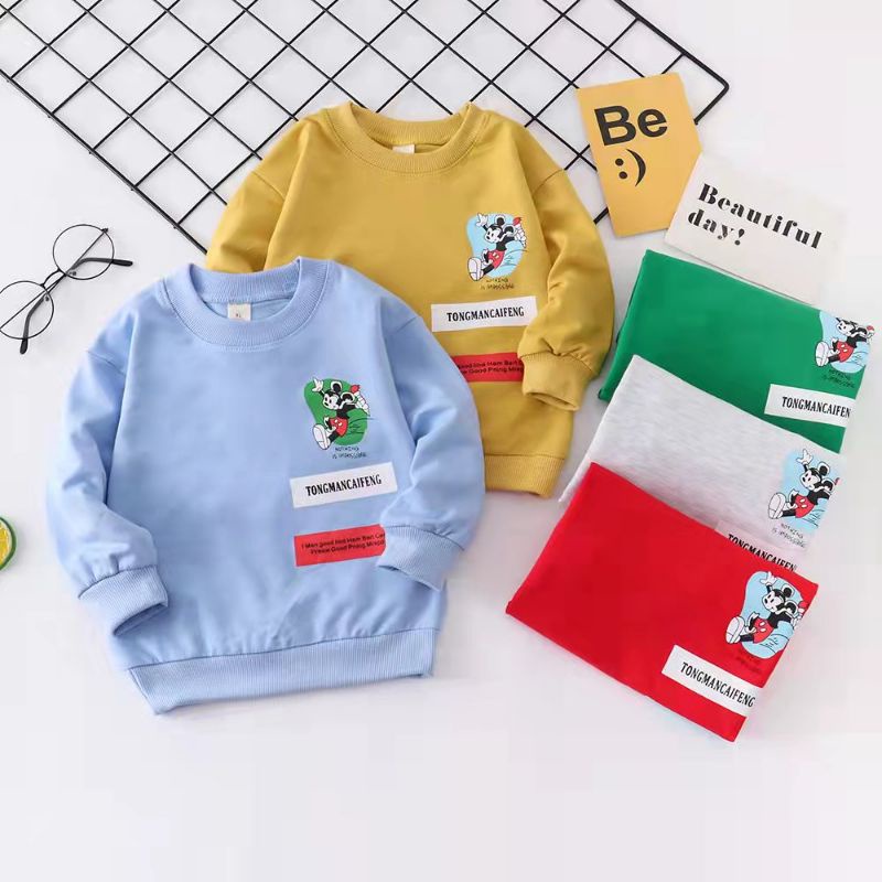 Sweter Import Polos aplikasi Sablon Baby-3 tahun Sweater Import Premium LIAN HUA T.Z