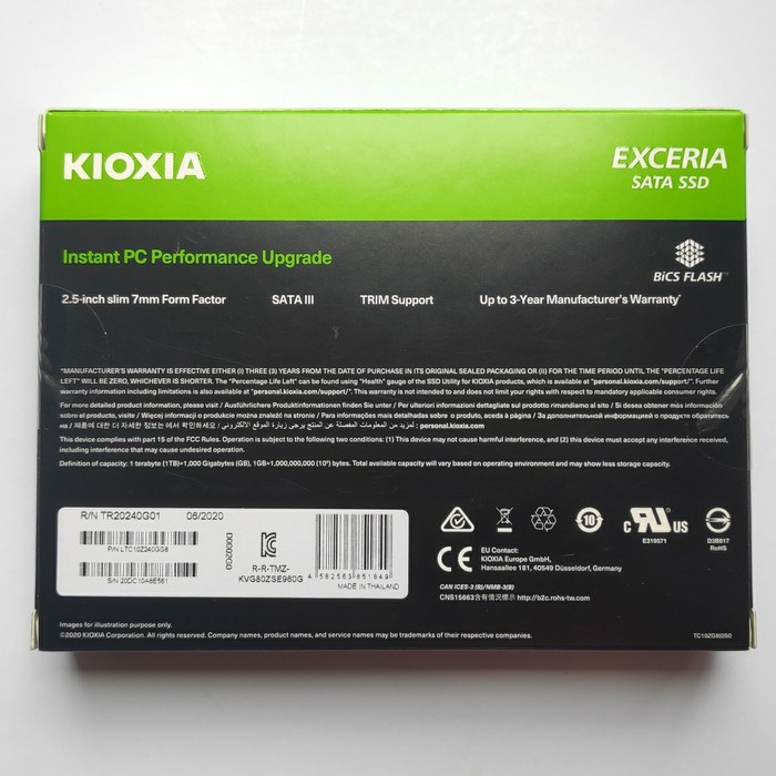 SSD KIOXIA Exceria SATA III 240GB - Harddisk Internal Kioxia 240 GB-OR