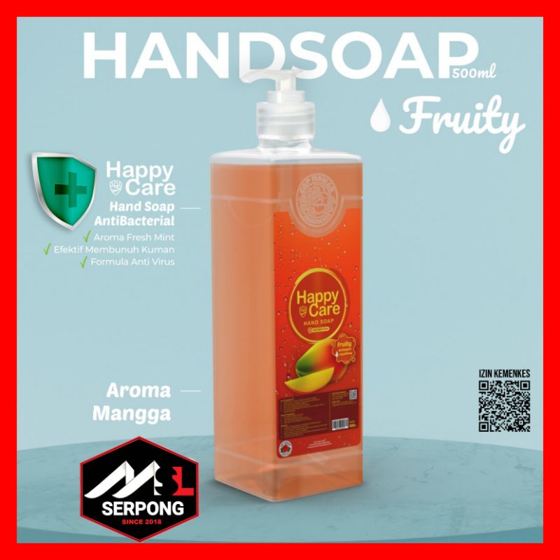 SABUN CUCI TANGAN MANGGA ANTI BACTERIAL 500ML HAPPY CARE / SABUN CUCI TANGAN / HAND SOAP