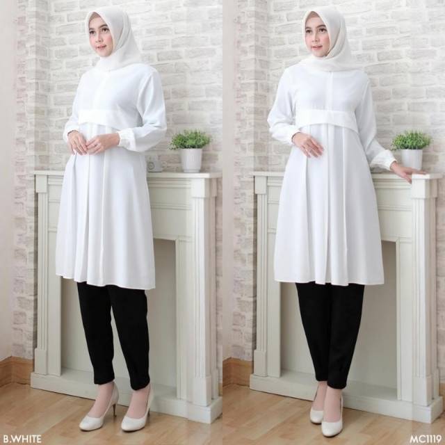 TOP PLEAT ANISA FIT TO M Busana Muslim Terbaru Trendi Sesuai Gambar