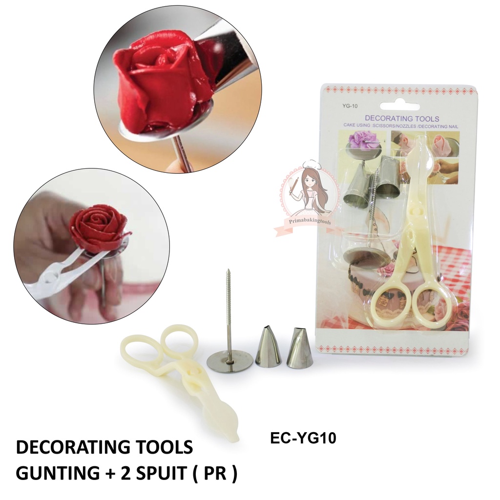 

decorating tools gunting + 2 spuit ( PR )