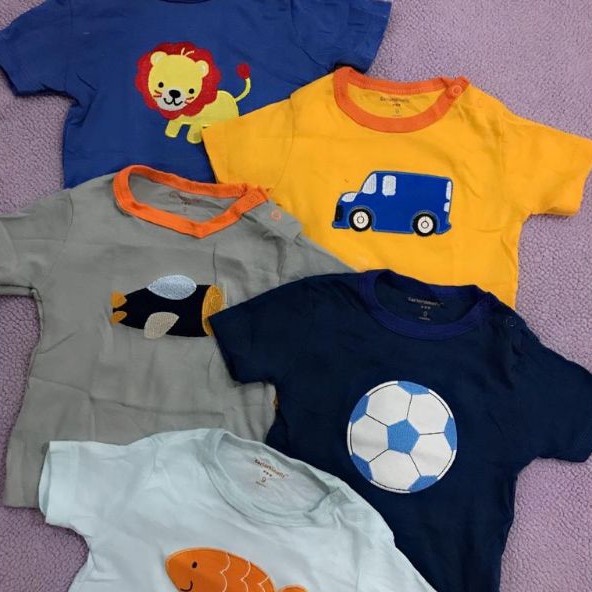 ATASAN PENDEK BAYI 6-24M TEES BLUEFLY KAOS LENGAN PENDEK BAYI ISI 5 PCS (SNI) / TEE LENGAN PENDEK KATUN SNI