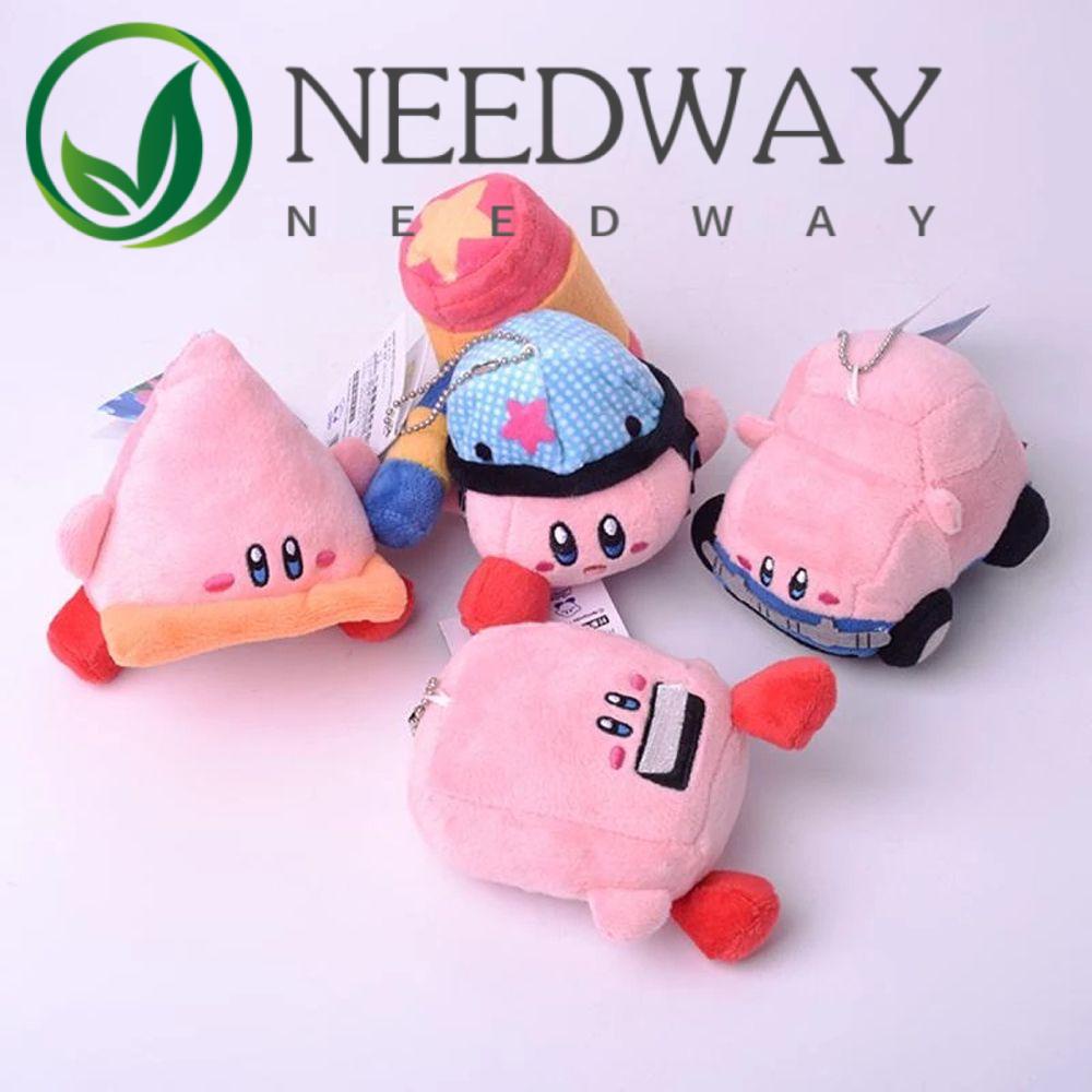 Gantungan Kunci Bentuk Boneka Kartun Kirby Bahan Plush