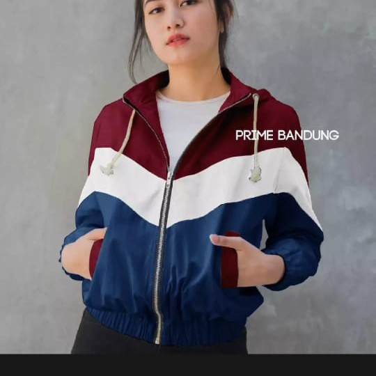 Jaket Cewek Ukuran Jumbo Bahan Parasut | Jaket Jumbo