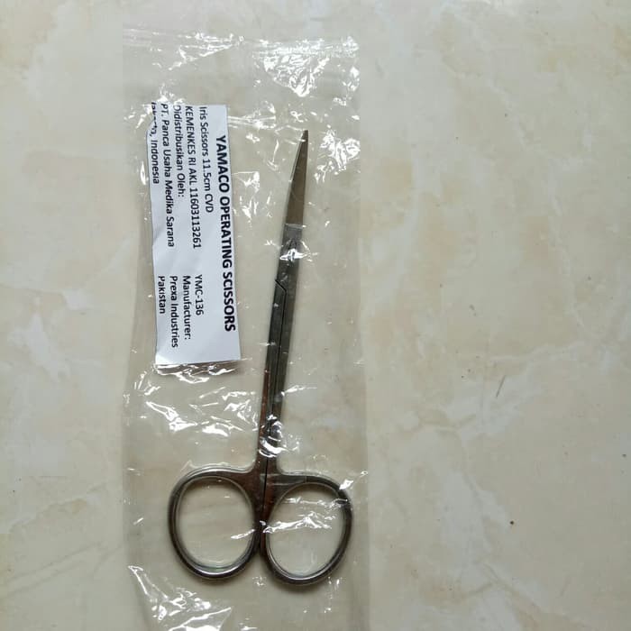 

Gunting Iris Scissors 11.5cm CVD Gunting jaringan Bengkok