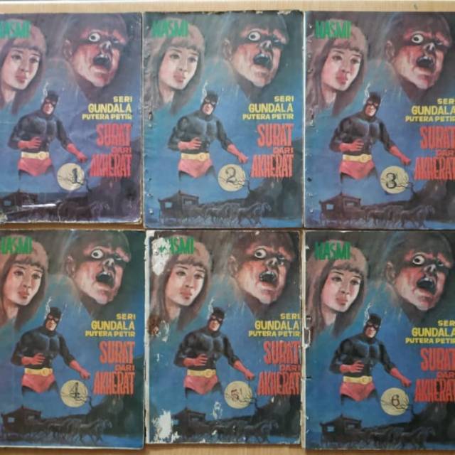 Komik Jadul Seri Gundala "Surat dari Akherat" -  Hasmi. 6 jilid tamat.