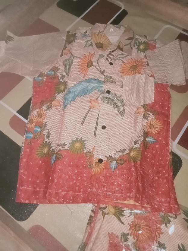 Batik Couple Keluarga - Sania Ruffle Ori Ndoro Jowi Dnt - Motif Encim