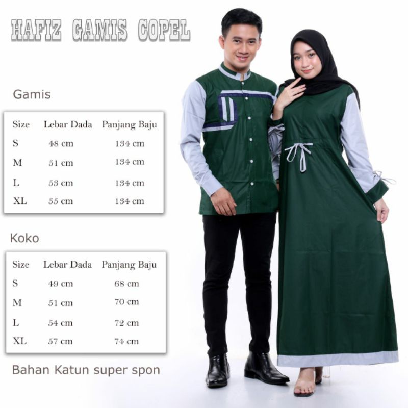 Couple Gamis Koko Fashion Muslim Motif Terbaru Lcc