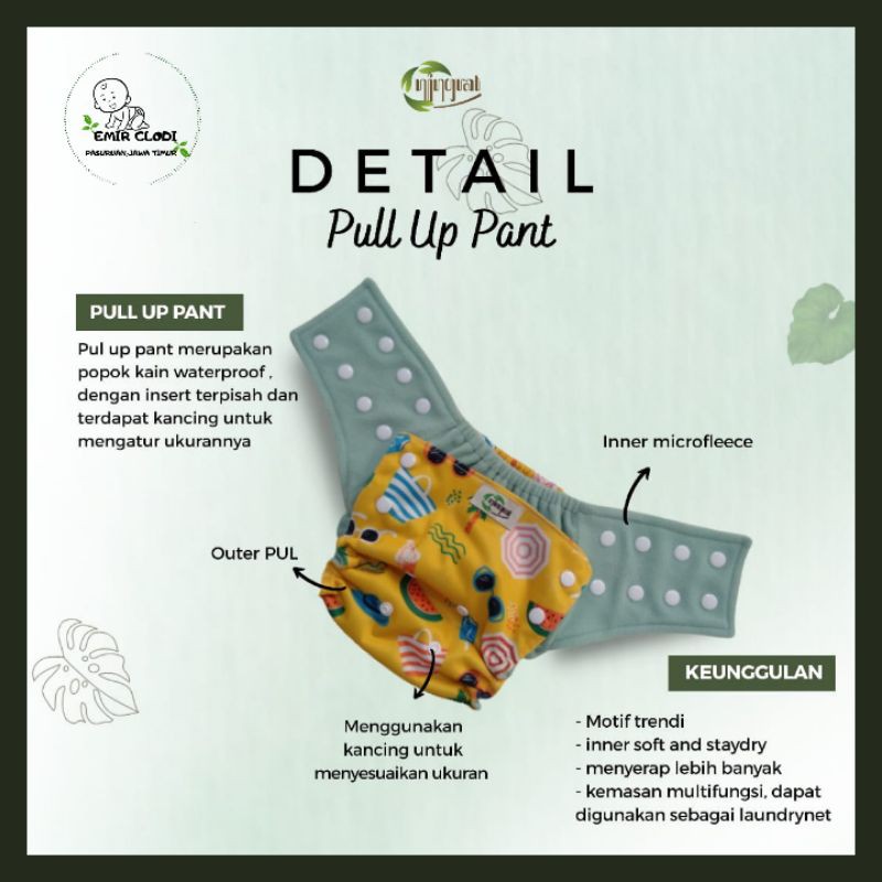 clodi bayi clodi ningrat clodi popok kain bayi kancing clodi ningrat 1cover 2 insert lembaran