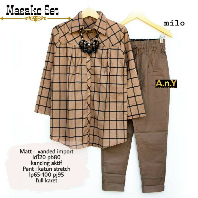 Masako Set Setelan Jumbo Ld 120 Bigsize Halus Tebal Kekinian