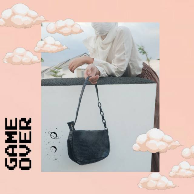 CROCO ACRYLIC BAG (BAGUETTE BAG / BAGUETTE CROCODILLE BAG)