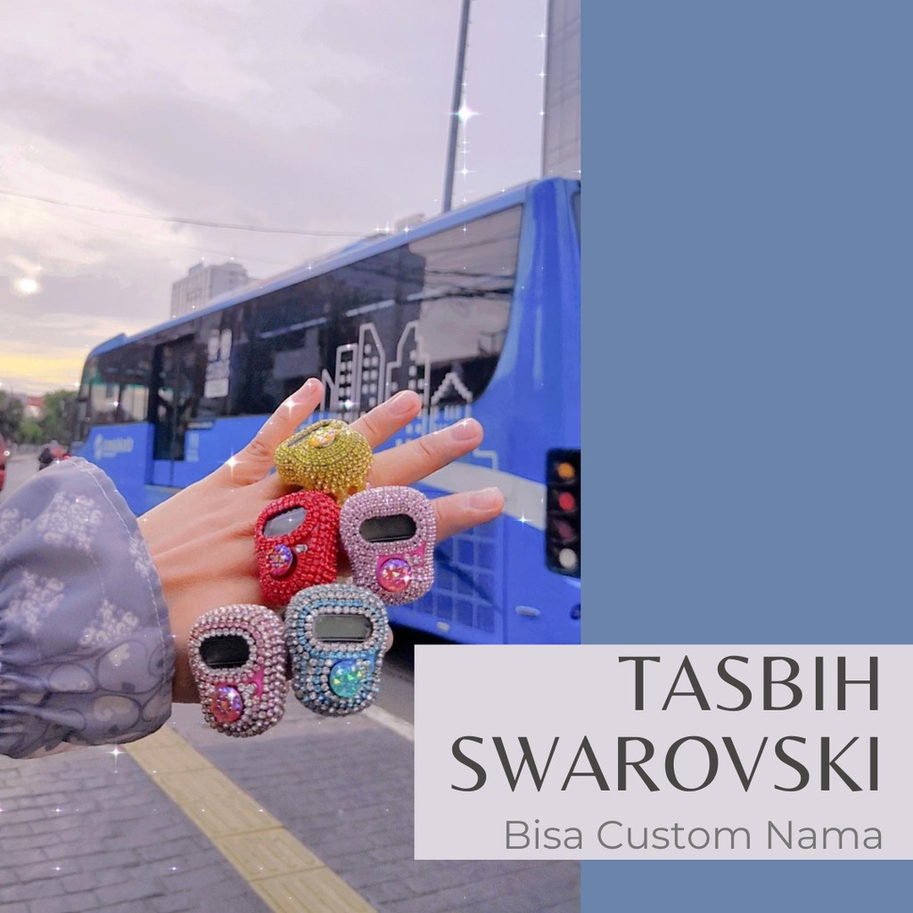 Tasbih Digital Cantik No LED Blink Hias Tasbih Digital Swaroski Swarovski Alat Hitung Dzikir Digital