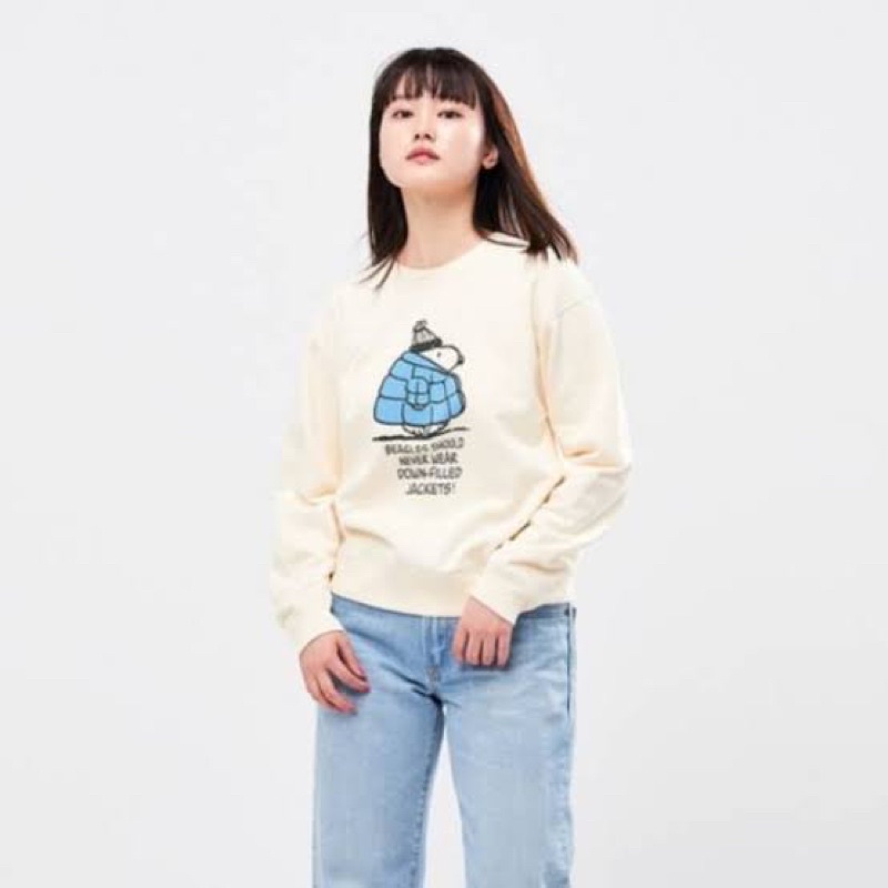 Sweater Crewneck Uniqlo x Peanuts snoopy