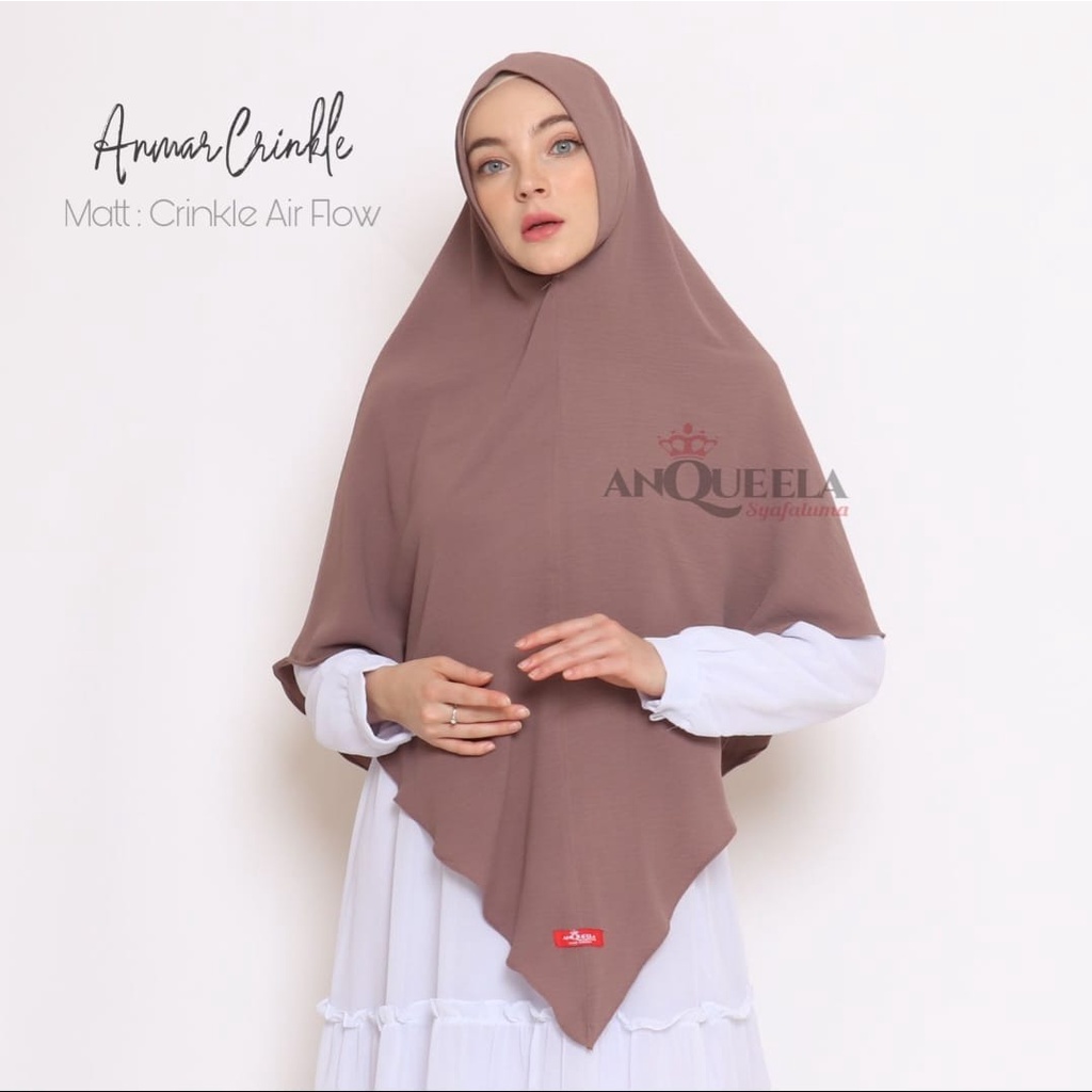 Anqueela Hijab | Khimar Anmar Crinkle