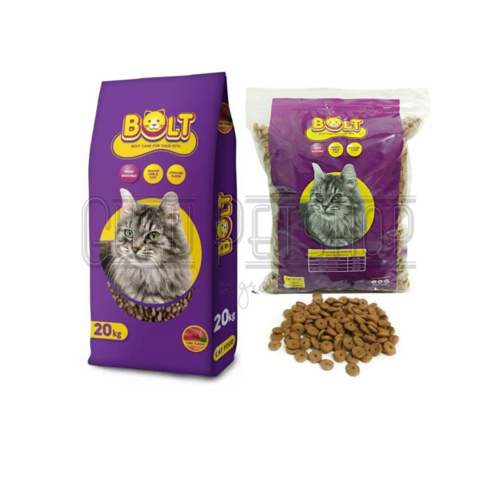 Makanan Kucing Bolt Catfood 1kg / Bolt Donat / Bolt Ikan