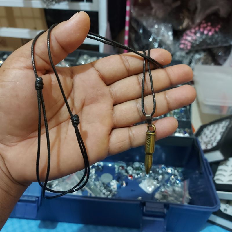 Kalung Tali Bandul peluru 007